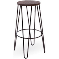 Σκαμπώ μεταλλικό/ξύλινο Rusty 33x66cn Inart 3-50-998-0032