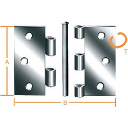 Μεντεσές Γαλβανιζέ Με Πείρο - A: 75 x B: 75 x T: 1,9 mm