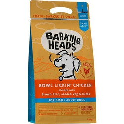 Barking Heads Small Adult Dog Bowl Lickin' Chicken 1.5kg