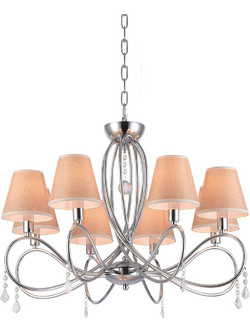 E002-8 LAKI PENDANT LAMP CHROME & WHITE SHADE Δ1