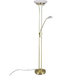 Φωτιστικό Δαπέδου Orson R40073508 1x27W & 1x4,5W Led Φ32cm 108cm Brass Mat RL Lighting Μέταλλο,Γυαλί