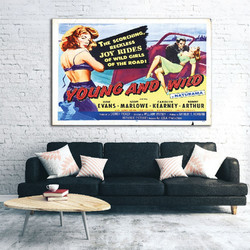 Πίνακας σε καμβά - Vintage Movie Posters - Young and Wild - 45 x 30 εκ