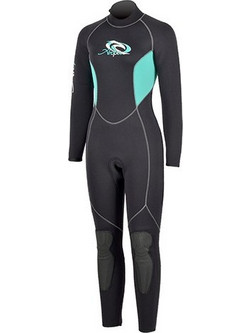 Aropec Black/Blue Γυναικεία Ολόσωμη Στολή Κατάδυσης Neoprene για Θαλάσσια Σπορ 5mm