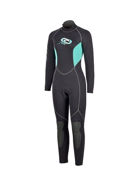 Aropec Black/Blue Γυναικεία Ολόσωμη Στολή Κατάδυσης Neoprene για Θαλάσσια Σπορ 5mm