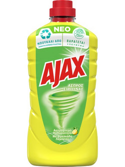 Ajax Άσπρος Σίφουνας Υγρό Γενικής Χρήσης Λεμόνι 1lt