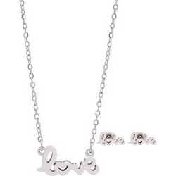 MEDISEI Dalee Jewels 5435 Love Stainless Steel Σετ Κολιέ/Σκουλαρίκια από Ατσάλι