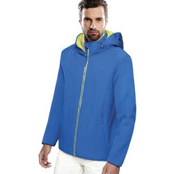 Ανδρικό Αδιάβροχο Αντιανεμικό Softshell Τζάκετ με Κουκούλα - Μπλε Ρουά / Λευκό