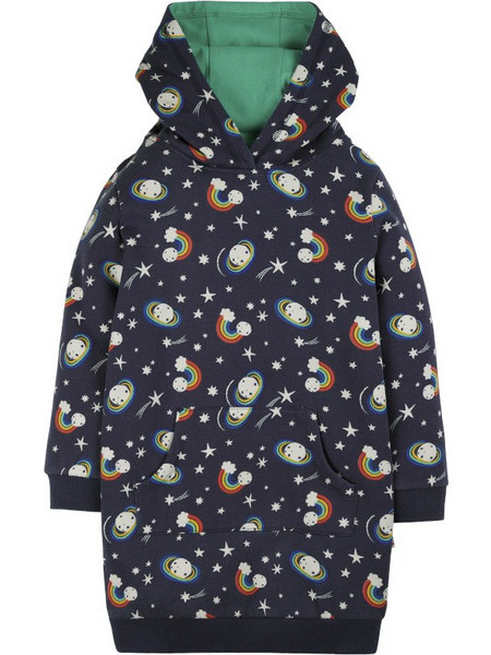 Frugi Rainbows Παιδικό Φόρεμα Navy Μπλε DRA138ILS