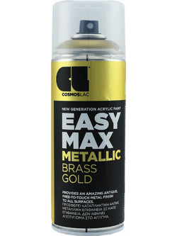 Cosmoslac Easy Max Metallic Σπρέι Βαφής Brass Brass Gold Μεταλλιζέ 400ml
