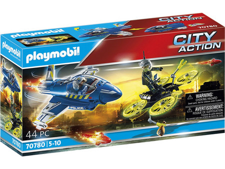 Playmobil City Action Καταδίωξη Drone από Αστυνομικό Τζετ για 5-10 Ετών 70780