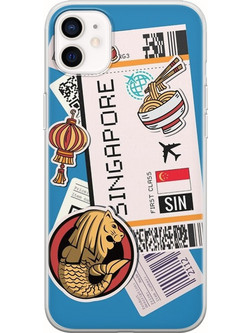 Θήκη Ticket To Singapore iPhone 12 mini Flexible TPU (Διάφανη Σιλικόνη)
