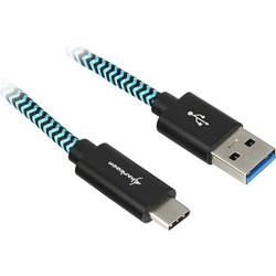 Sharkoon Braided USB-A to USB-C 1m Black/Blue