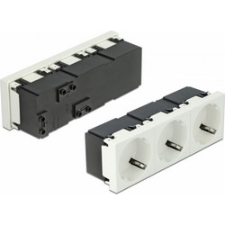 DELOCK τριπλό module πρίζας ρεύματος Easy 45 81323, 45 45x45mm, 5τμχ 81323