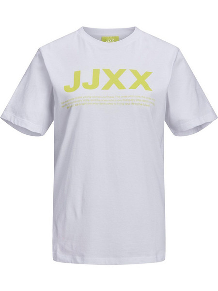 JJXX ΜΠΛΟΥΖΑ JXANNA SS REG EVERY SMALL LOGO TEE NOOS 12206974-bright white limeade Yellow