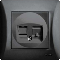 ΠΡΙΖΑ DATA RJ45 ΜΑΥΡΟ Hseries - 50-00118-2