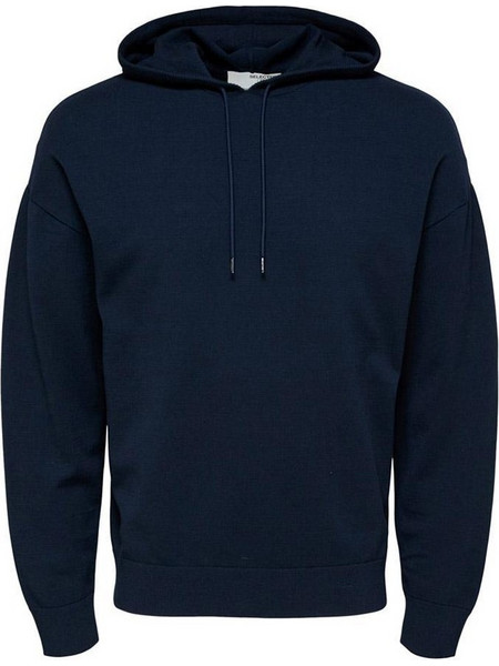 Selected Ανδρικό Φούτερ με Κουκούλα Navy Μπλε 16085465