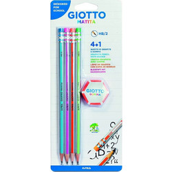 Giotto Μολύβι Matita Με Γόμα ΗΒ 4Τμχ (0233500)