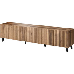 PoliHome Έπιπλο Τηλεόρασης Ξύλινο Μπεζ Μ200xΠ40xΥ52cm Vamos 162447679