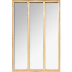 Ξύλινος Ορθογώνιος Καθρέπτης Τοίχου 76 x 116 cm Atmosphera 162244