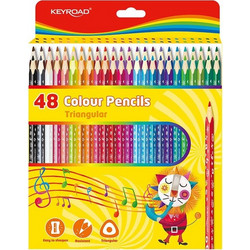 Keyroad Triangular Ξυλομπογιές Σετ 48τμχ