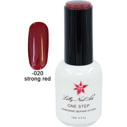 Lilly Nail Art One Step Strong Red Ημιμόνιμο Βερνίκι Νυχιών 15ml