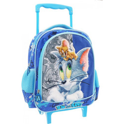 Must Tom & Jerry Σχολική Τσάντα Τρόλεϊ Νηπιαγωγείου Μπλε 510961