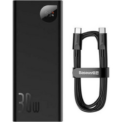 Baseus Adaman Power Bank 20000mAh 30W με 2 Θύρες USB-A Quick Charge 3.0 Black