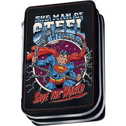 Graffiti Superman Κασετίνα Γεμάτη με 2 Θήκες Μαύρη 225831 2022