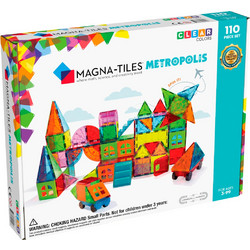 Magna-Tiles Μαγνητικά Πλακίδια Clear Colors Metropolis Σετ 110τμχ 20110