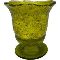 Καντήλι Αράχνη Γυάλινο 11x12cm - Λαδί