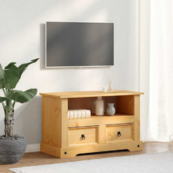vidaXL Έπιπλο Τηλεόρασης Ξύλινο Μπεζ Μ91xΠ43xΥ56cm 243738