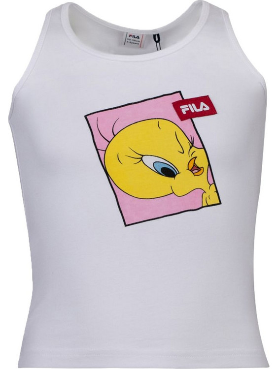 Fila Lachen WB Tweety Παιδικό T-Shirt Αμάνικο Λευκό FAK0023-10001