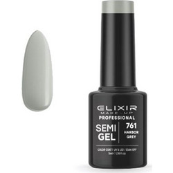 Elixir Semigel 761 Harbor Grey Ημιμόνιμο Βερνίκι Νυχιών 5ml