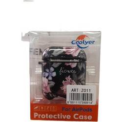 Coolyer Apple AirPods Gen 1 Case Black/flowers