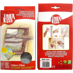 Inox Kiss MOS7001 Αυτοκόλλητη Σταθερή Σίτα Παραθύρου Συρμάτινη 130x150cm