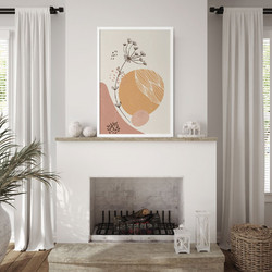 ΑΦΙΣΑ WALL-DESIGN DESERT FLOWER 49509 (PVC/PLEXIGLASS ΑΣΠΡΗ ΚΟΡΝΙΖΑ) 30x40cm