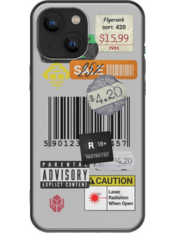 Θήκη Barcode iPhone 13 mini Black TPU (Μαύρη Σιλικόνη)