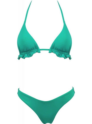 Gsecret Bikini Set Τριγωνάκι με Ενίσχυση Brazil Πράσινο L2206-19892