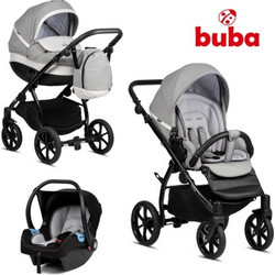 Buba Zaza Καρότσι Μωρού 3 σε 1 Warm Grey
