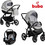 Buba Zaza Καρότσι Μωρού 3 σε 1 Warm Grey
