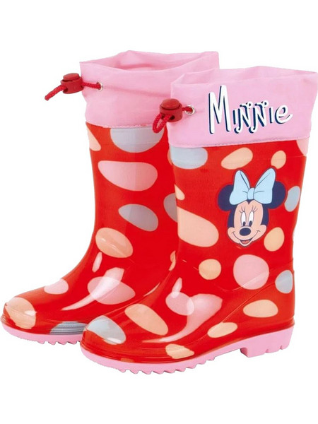 ΠΑΙΔΙΚΕΣ ΜΠΟΤΕΣ ΒΡΟΧΗΣ MINNIE PVC/TEXTILE ΚΟΚΚΙΝΟ (WD14739)
