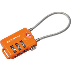 Munkees - TSA Cable Combination Lock Orange