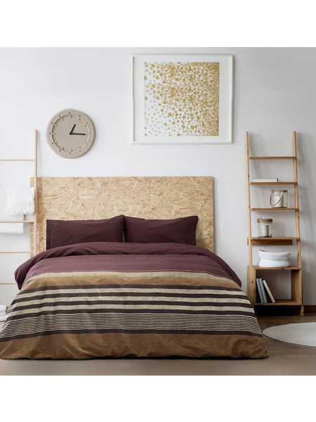 Kocoon Σετ Σεντόνια Μονά Βαμβακερά 160x270 Komo Bordeaux