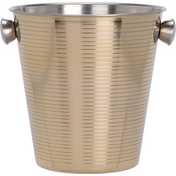 Σαμπανιέρα inox 23x20,5x21cm χρυσή Homeguru KZ250