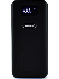 Andowl Q-CD701 Power Bank 40000mAh με 2 Θύρες USB-A Black
