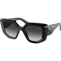 Prada PR14ZS 1AB0/9S Γυναικεία Γυαλιά Ηλίου Πολυγωνικά Κοκάλινα Μαύρα με Μαύρο Degradee Φακό