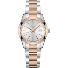 Longines Γυναικείο Ρολόι με Ασημί Ροζ Χρυσό Μεταλλικό Μπρασελέ L2.286.3.72.7