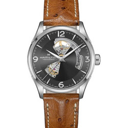 Hamilton Jazzmaster Ανδρικό Ρολόι Αυτόματο με Καφέ Δερμάτινο Λουράκι H32705581