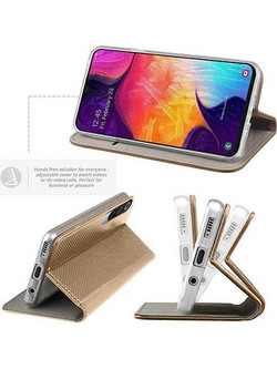 Θήκη OEM Smart Magnet για Samsung A225 Galaxy A22 Flip Cover Gold