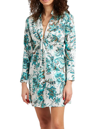 Liu Jo Mini Φόρεμα για Γάμο / Βάπτιση Floral Λευκό CA3363TS017-Q9007